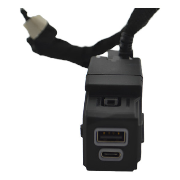 Entrada Tomada Usb Tipo C Console Fiat Toro 2022 Original Preto