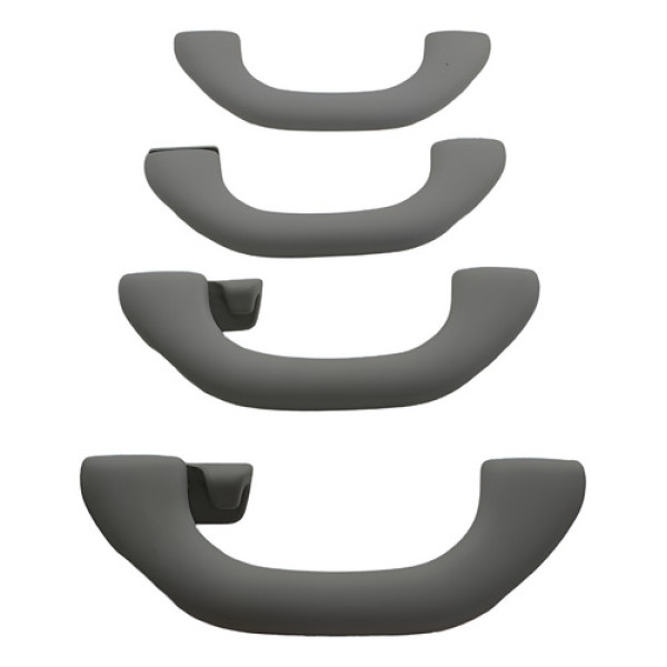 Kit Com 4 Puxador Alça Teto Pqp Volkswagen Polo 2003 Origina - Cinza-escuro