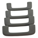 Kit 4 Puxador Alça Teto Pqp Mitsubishi Lancer 2013 Original Cinza-escuro