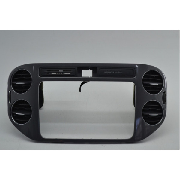 Moldura Central Painel Radio Difusor Vw Tiguan 2011 Original