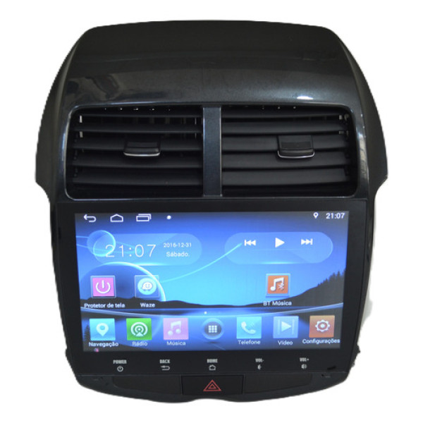 Multimidia 10p Painel C/moldura Mitsubishi Asx 2012 2013 Preto