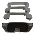 Kit 3 Puxador Teto Pqp C/porta Oculos Palio 2013 Original Cinza