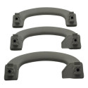 Kit Com 3 Puxador Alça Teto Pqp Fiat Argo 2020 Original Cinza