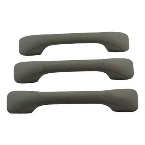 Kit 3 Apoio Puxador Alça Teto Pqp Sandero 2019 Original Cinza