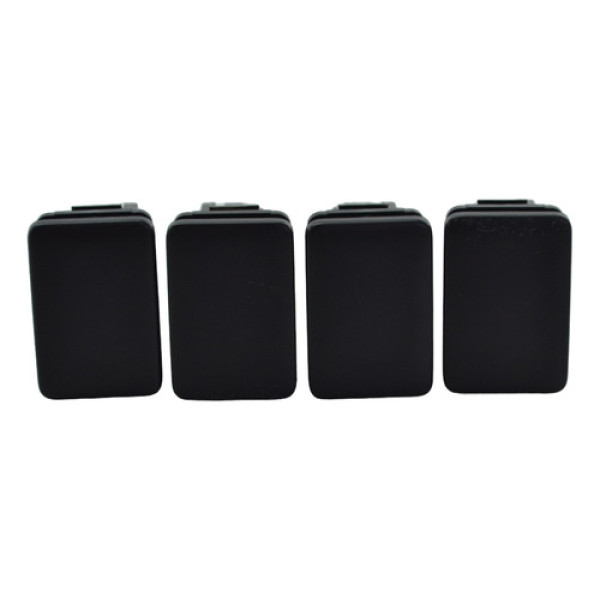 Kit 4 Tampa Botão Falso Painel L200 Triton 2017 Original - Preto