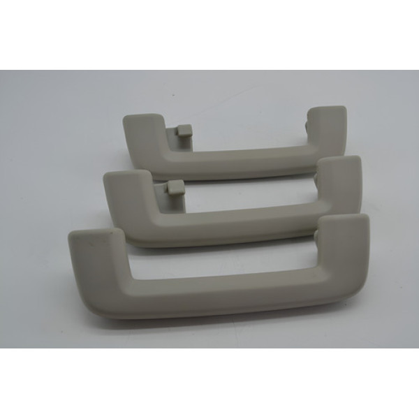 Kit 3 Puxador Alça Teto Pqp Ford Focus 2011 2012 Original Cinza