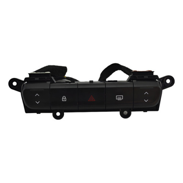 Botão Pisca Alerta Trava Desembaçador Kwid 2025 Original - Preto