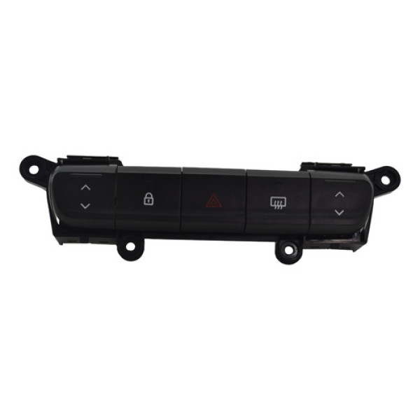 Botão Pisca Alerta Desembaçador Trava Kwid 2024 Original Preto