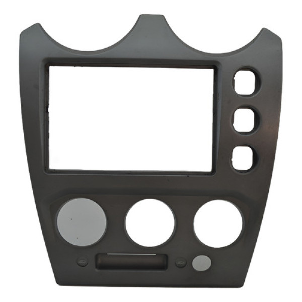 Moldura Central Radio Painel Ford Fiesta 2002 A 2014 Origina - Cinza