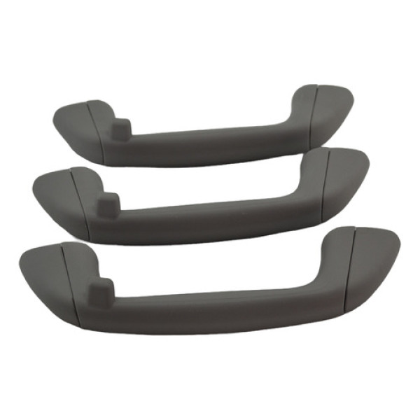 Kit 3 Puxador Alça Teto Pqp Etios 2013 Original Cinza