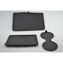 Kit 3 Borracha Acabamento Console Vw Touareg 2013 Original