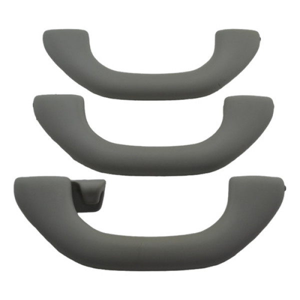 Kit Com 3 Puxador Alça Teto Pqp Vw Polo 2003original Cinza