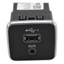 Entrada Conector Usb Auxiliar Fiat Argo 2023 Cronos Original - Preto