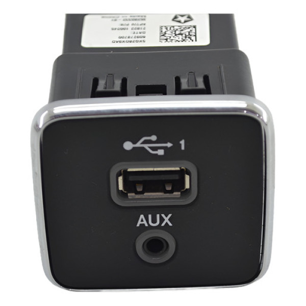 Entrada Conector Usb Auxiliar Fiat Argo 2023 Cronos Original - Preto