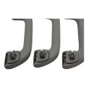 Kit Com 3 Puxador Alça Teto Pqp Honda City 2013 Original Cinza-escuro