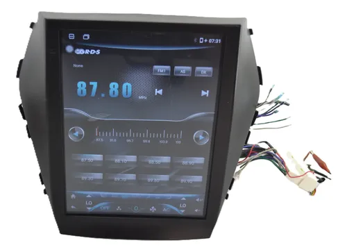 Tela Radio Multimidia Painel Rds 10 Polegadas Santa Fe 2013 Preto