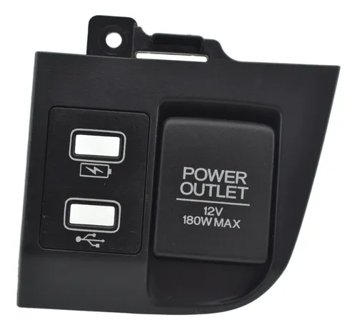 Moldura Tomada Energia 12v Sem Usb Auxiliar City 2024 Origin Preto