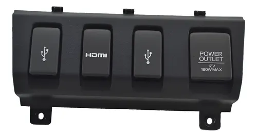 Moldura Usb Auxiliar Tomada 12v Honda Hr-v Hrv 2016 Original Preto