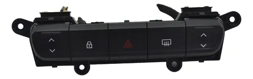 Botão Pisca Alerta Desembaçador Trava Kwid 2021 Original Preto