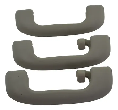 Kit 3 Puxador Alça Pqp Teto Chevrolet Meriva 2004 Original Bege