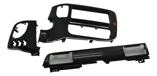 Kit Moldura Central Lateral Painel Outlander 2016 Original Preto