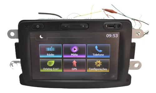 Tela Multimidia Painel Original Sandero Logan Duster Kwid Preto