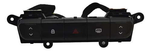 Botão Pisca Alerta Trava Desembaçador Kwid 2025 Original Preto