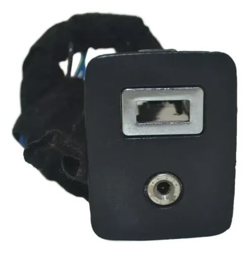 Moldura Conector Sem Usb Auxiliar Ecosport 2014 Original Preto
